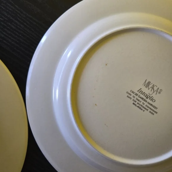 Vintage Mikasa Garden Harvest Intaglio Set of 4 Dinner Plates Sz 11" READ - Picture 10 of 14